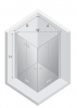 NEW TRENDY Kabina prysznicowa 100x90 New Soleo Gunmetal Brushed, Drzwi składane, podwójne K-2255